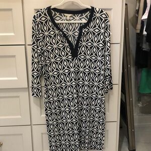 Banana Republic black and white dress size large
